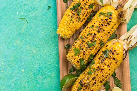 Grilled Whole Corn, Summer Picnik Food.