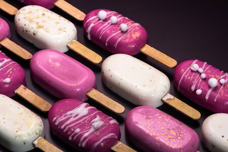 Chocolate  Flat Lay on Dark Background.