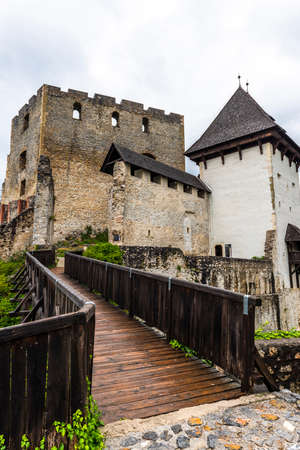 Celje Old Castle in Slovenia Medieval Fortification in Julian Alps Mountains Styria Region.のeditorial素材