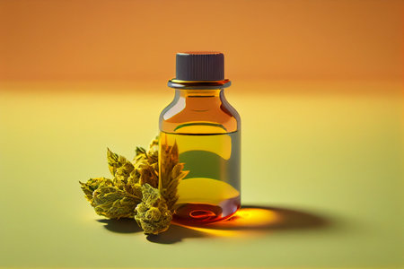 Cannabis oil. CDB cannabinoids. Medical Marijuana or Hemp. Generative AIの素材