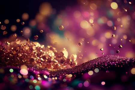 Colorful glitter background, glowing colors with blur texture. Generative AIの素材