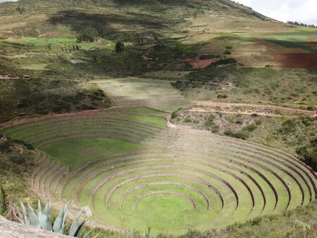 Inca ruins sacred valley machu picchu peruの写真素材