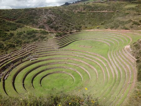 Inca ruins sacred valley machu picchu peruの写真素材