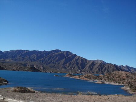 dike potrerillos mendoza argentinaの写真素材