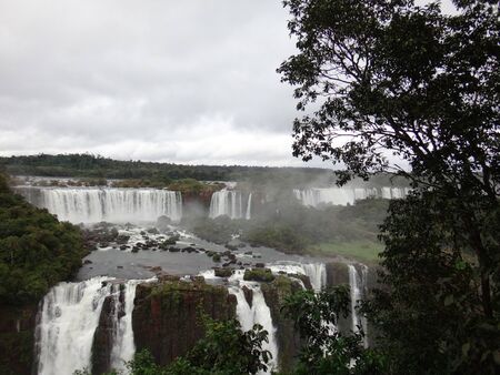 iguazu falls argentina brazilの写真素材