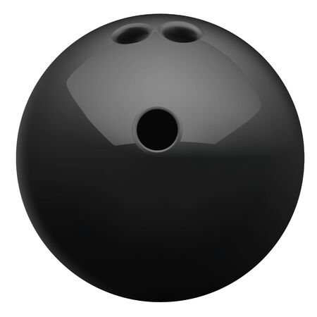 Bowling ball. Realistic vector file. Isolated on white background.のイラスト素材