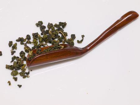 au long tea  with tea spoon ,chineseの写真素材