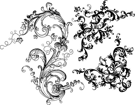 floral design element setのイラスト素材