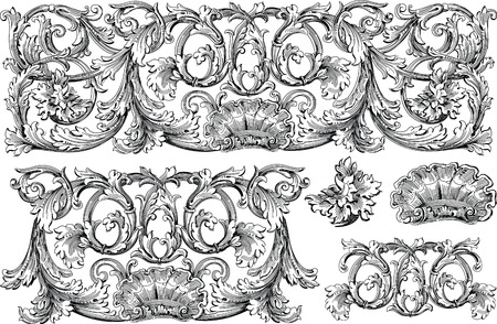 floral design elementsのイラスト素材