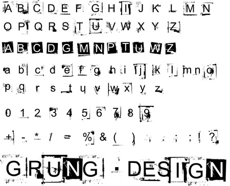 Grunge Design Elements 1/2のイラスト素材