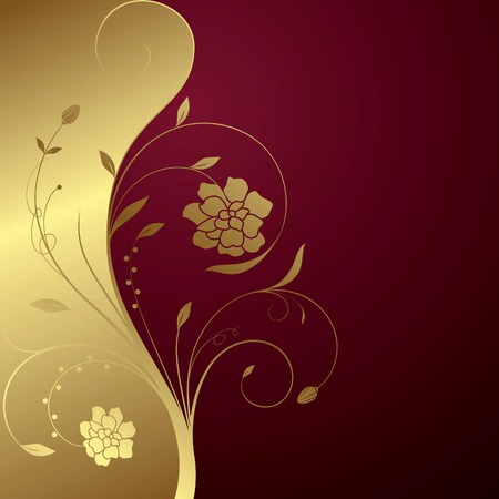 Floral Abstract Background with Curveのイラスト素材
