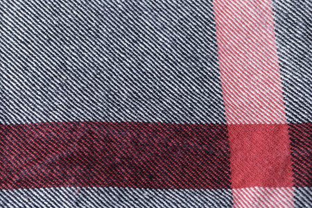 Gray and red kitchen cloth textile texture. Angle on one side.の写真素材