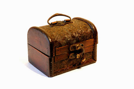 Small chest isolated on whiteの写真素材