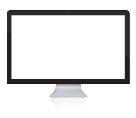 3D of high definition LCD TV isolated on white backgroundの写真素材