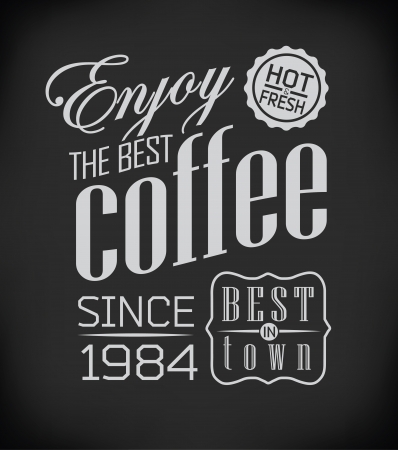 Set of Vintage Retro Coffee  decorationのイラスト素材