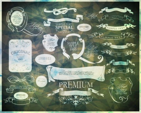 calligraphic design elements and page decoration/Retro floral ornament/ cardのイラスト素材