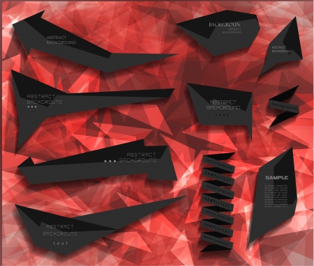 abstract  Labels, bubbles,  website  header or banner vector set with abstract backgroundのイラスト素材