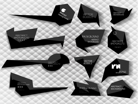 abstract Labels, bubbles, website header or banner vector set with abstract backgroundのイラスト素材