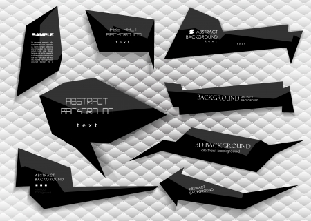 abstract Labels, bubbles, website header or banner vector set with abstract backgroundのイラスト素材