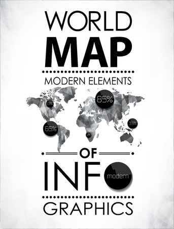Modern elements of info graphics. World Map / Information Graphics/abstract modern bubbleのイラスト素材