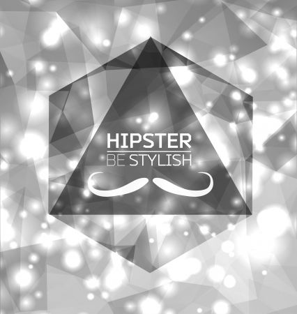 Abstract light  background with Hipster typography. Mustacheのイラスト素材