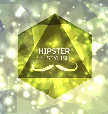 Abstract light  background with Hipster typography. Mustacheのイラスト素材