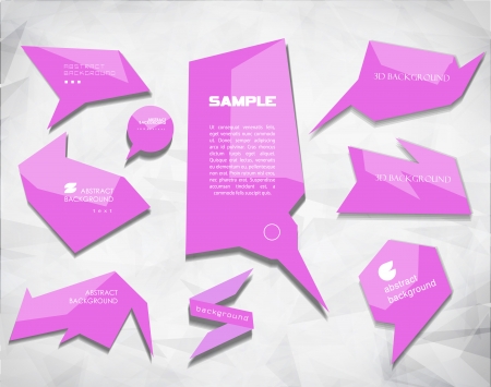 abstract Labels, bubbles, website header or banner vector set with abstract backgroundのイラスト素材