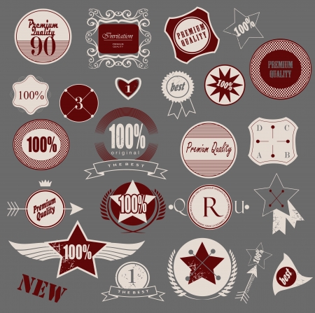 Set of retro vintage labels. Vector illustration.のイラスト素材