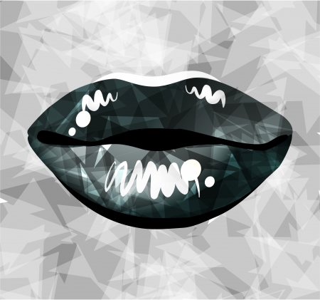 modern background with beautiful lipsのイラスト素材