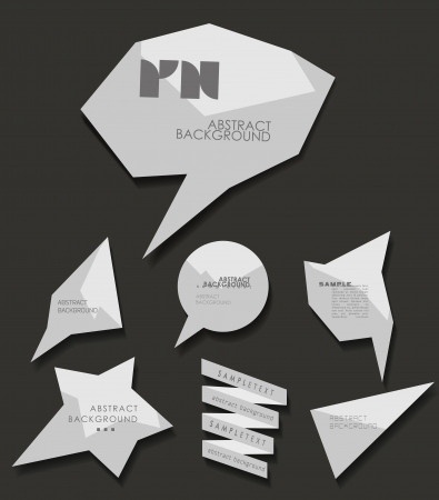 abstract Labels, bubbles, website header or banner vector set with abstract backgroundのイラスト素材