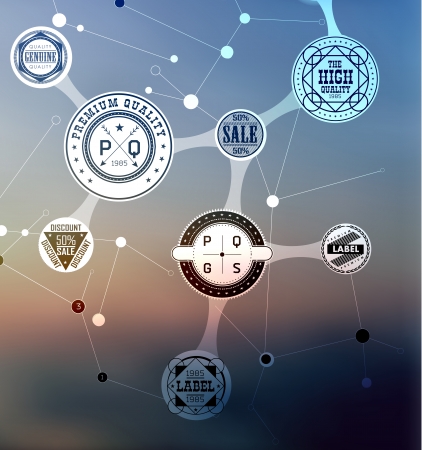 abstract modern blur background  for option with Premium Quality, Guarantee and sale Labelのイラスト素材