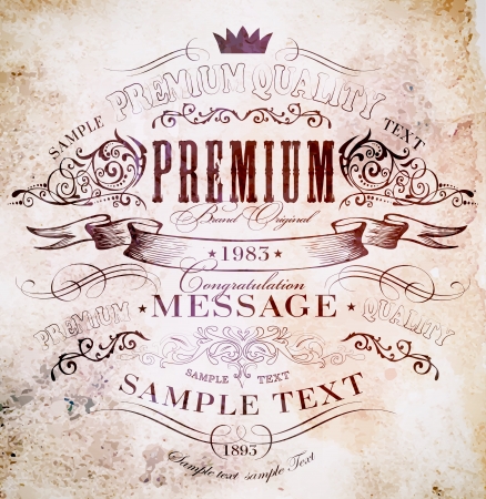 Premium Quality, Guarantee   typography design Vectorのイラスト素材