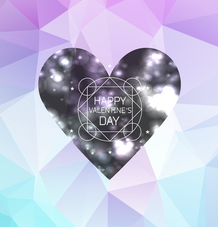 happy valentines day cards with  heartsのイラスト素材