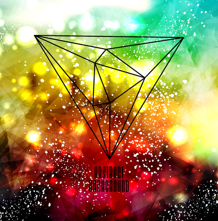 Hipster cosmic background, polygonal triangles and space backgroundのイラスト素材
