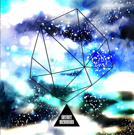 Hipster cosmic background, polygonal triangles and space backgroundのイラスト素材