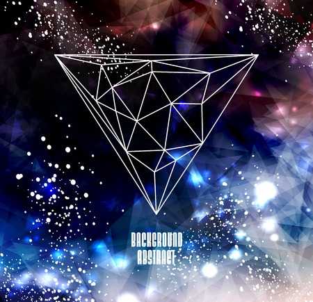 Hipster cosmic, polygonal triangles and space のイラスト素材