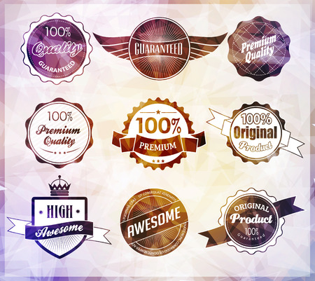 Set of retro vintage labels. Vector illustrationのイラスト素材