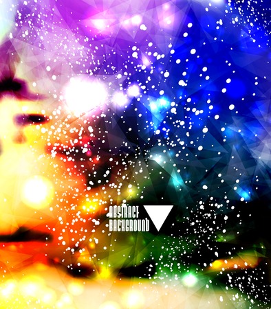 Hipster cosmic background, polygonal triangles and space backgroundのイラスト素材