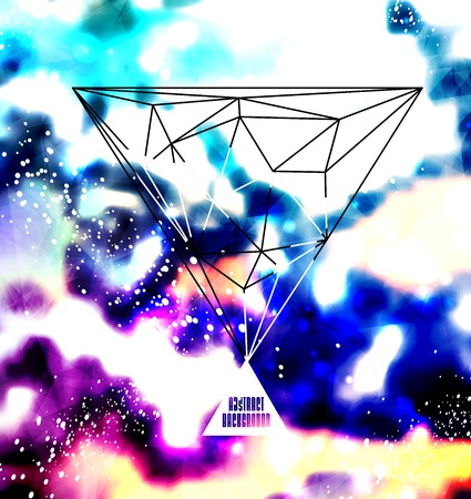 Hipster cosmic background, polygonal triangles and space backgroundのイラスト素材