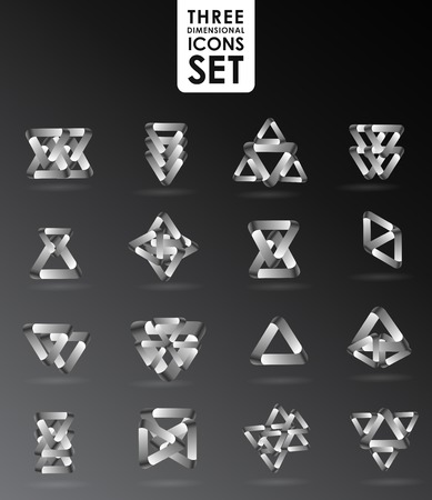 Business design elements  icon set, three-dimensional quality vector-icon  with a lot of variety ideal for business , flayer and presentation.のイラスト素材