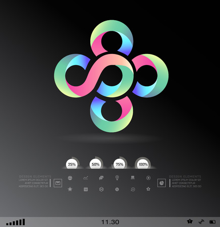 Business design element  icon, three-dimensional quality icon  with a lot of variety ideal for business , flayer and presentation.のイラスト素材