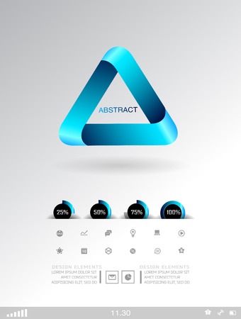 Business design elements  icon set, three-dimensional quality icon  with a lot of variety ideal for business , flayer and presentation.のイラスト素材
