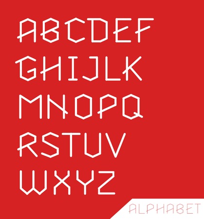 Paper cut alphabet set. Typographic sign, modern designのイラスト素材