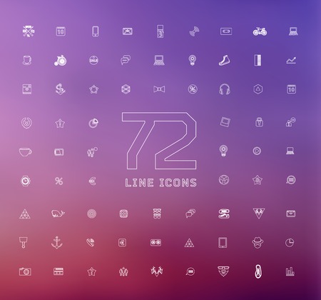 universal modern icons for web and mobile app, business, finance, multimedia, hipster styleのイラスト素材