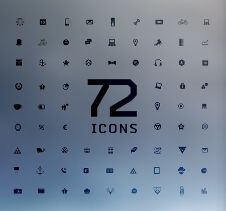 universal modern icons for web and mobile app, business, finance, multimedia, hipster styleのイラスト素材