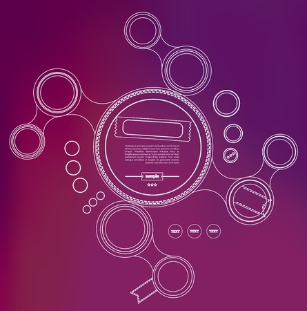 Thin linebusiness Infographics, plat elements. Options, diagram on blur landscape can be used for workflow layout, banner, step up options,  number options,  web templateのイラスト素材