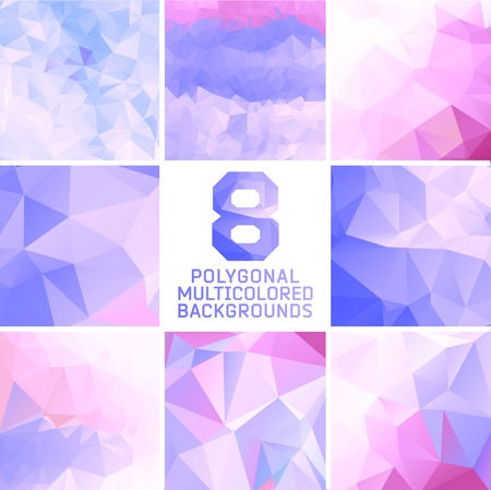 Set of abstract polygonal backgroundのイラスト素材