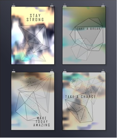 Quote Typographical galaxy Background, retro design. Hipster creative posterのイラスト素材