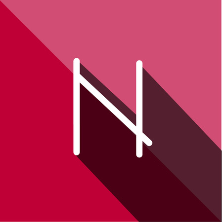 Abstract letter. Flat icons with long shadowのイラスト素材