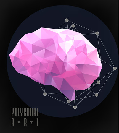 Abstract polygonal brainのイラスト素材